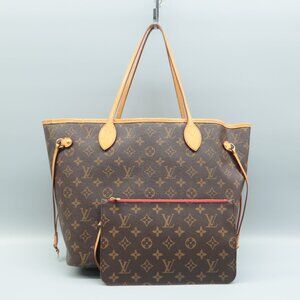 Louis Vuitton Neverfull MM Brown W/P Monogram Canvas Shoulder Bag